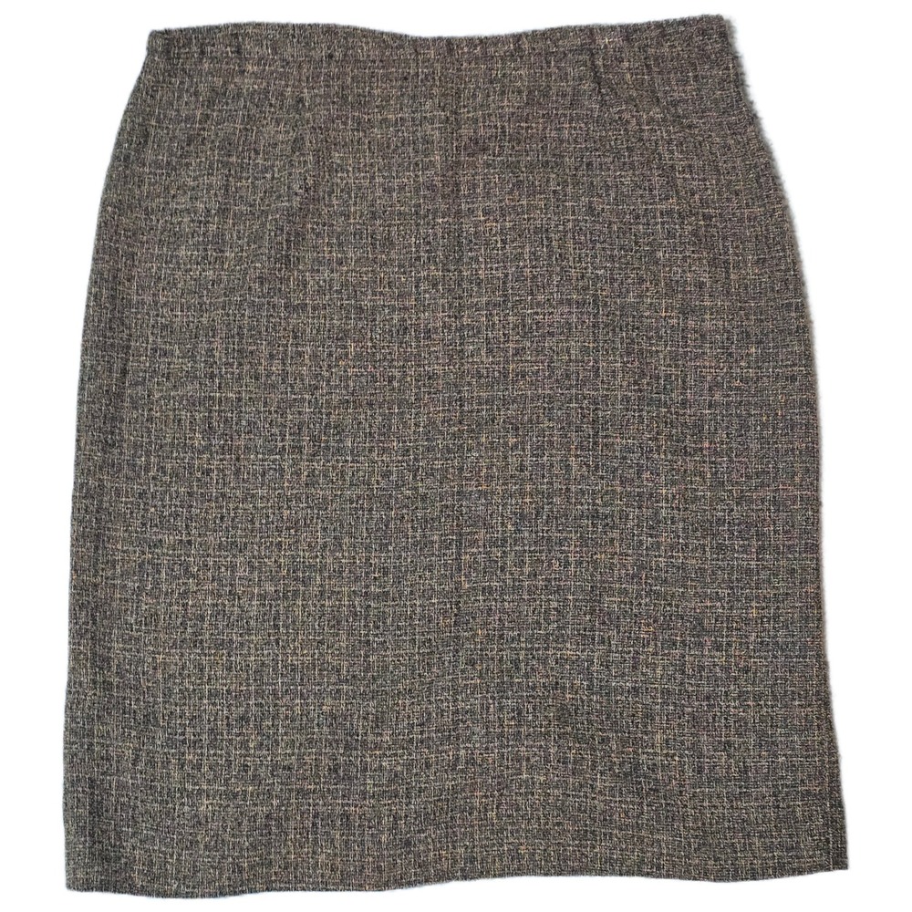 NANCY BOLEN City Girl Womens Size 16 Pencil Skirt Knee Length Tweed Split‎ (AE)